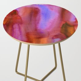 Abstract Watercolor: Lava Lamp (red/purple) Side Table