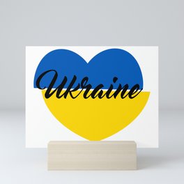 Ukraine Heart Mini Art Print