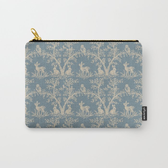 Woodlands Storybook, Damask Pattern  Carry-All Pouch
