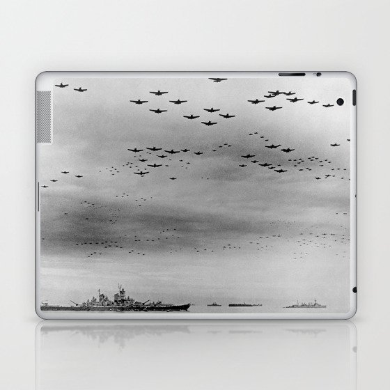 Planes Flying In Formation Over Allied Fleets - Surrender Of Japan - 1945 Laptop & iPad Skin
