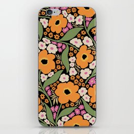 Floral pattern III iPhone Skin | California, Nature, Cute, Botanics, Modern, Poppy, Flowers, Garden, Floral, Retro 