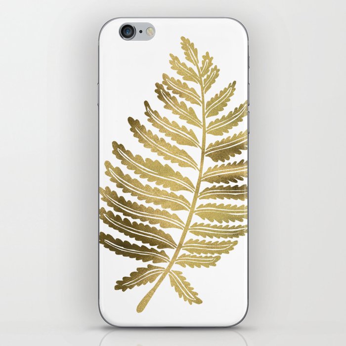 Golden Fern Leaf iPhone Skin