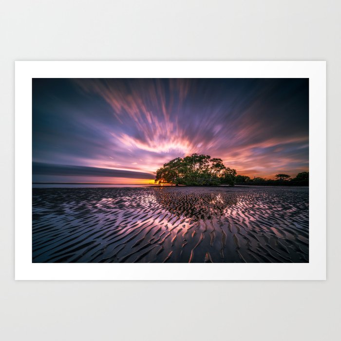 Nudgee Beach Sunrise Queensland Australia Art Print By Passport Society6