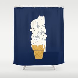 Meowlting Shower Curtain