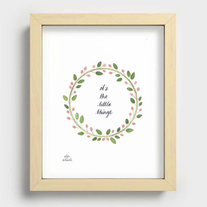 It's The Little Things Recessed Framed Print