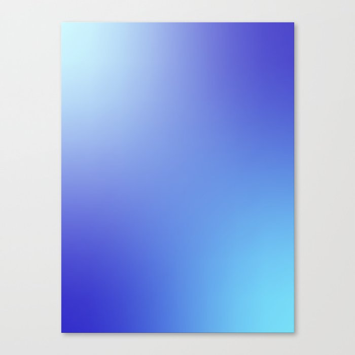 78 Blue Gradient 220506 Aura Ombre Valourine Digital Minimalist Art Canvas Print