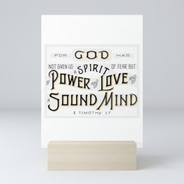 A SPIRIT OF POWER, LOVE, AND OF A SOUND MIND - Handlettering Verse Mini Art Print