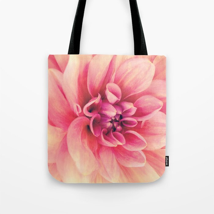 Her Smile (Spring Blooming Rose Pink Dahlia) Tote Bag