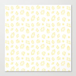 Yellow Gems Pattern Canvas Print