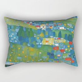 Mosaic Style Village  Rectangular Pillow