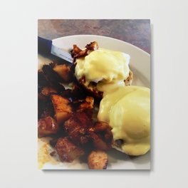 benedict and homefries Metal Print | Eggs, Homefries, Photo, Hollandaise, Eggsbenedict, Diner, Color, Breakfast, Potatoes, Food 