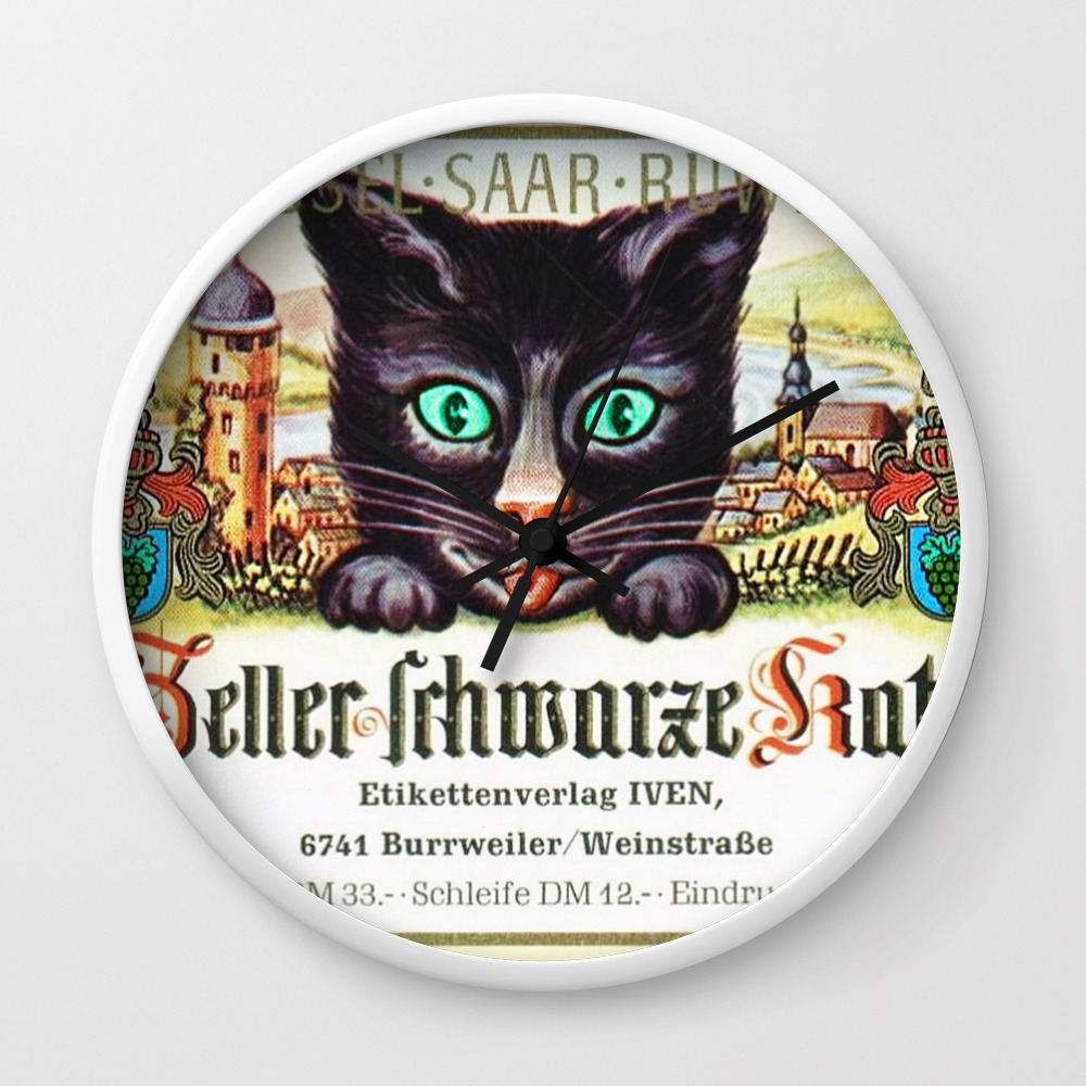 Vintage Zeller Schwarze Katz Black Cat Wine Bottle Label ...