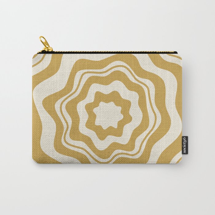 boho floral - cream and mustard Carry-All Pouch
