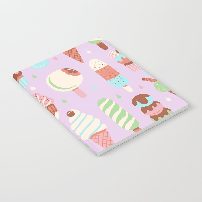 Ice Cream Café Lilac Notebook