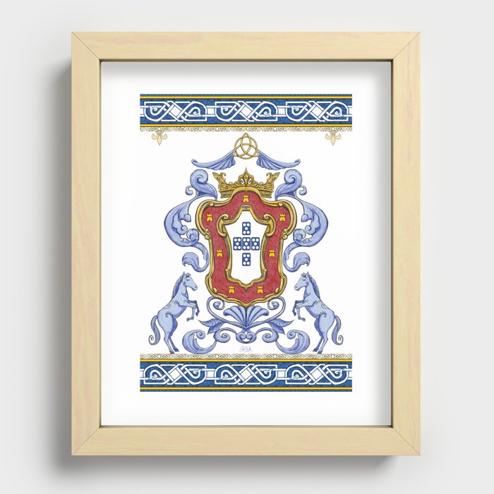 Portuguese Crest Recessed Framed Print