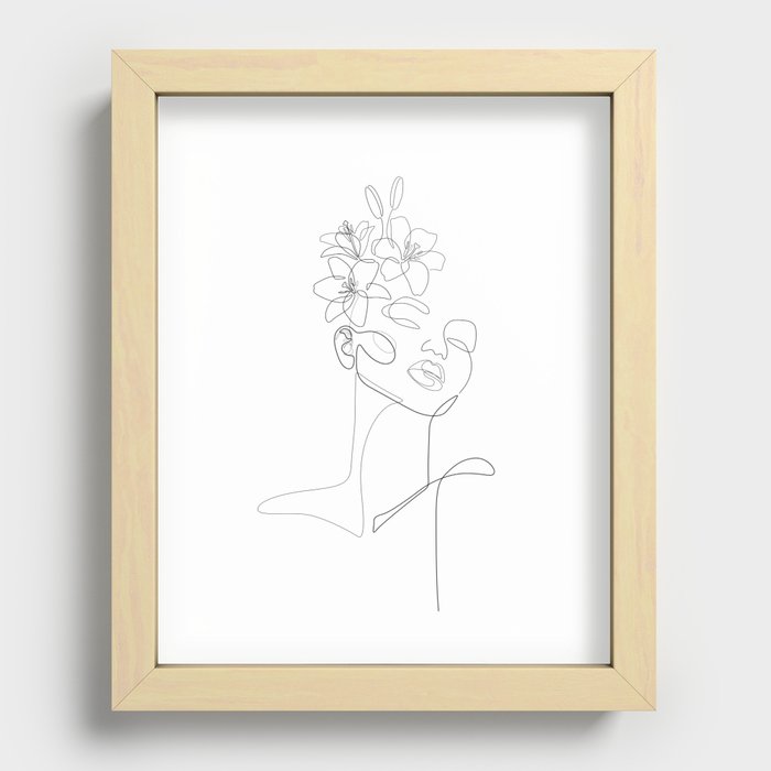 Lily Girl Recessed Framed Print