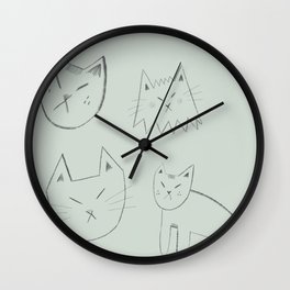 cat gang  Wall Clock