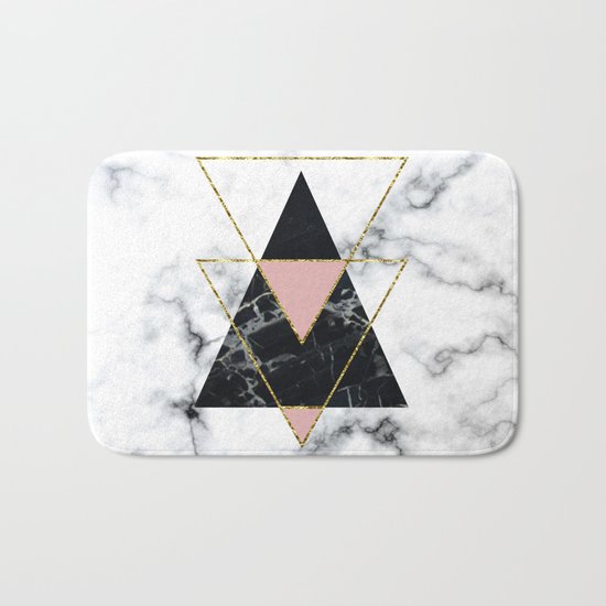Geo glam marble Bath Mat