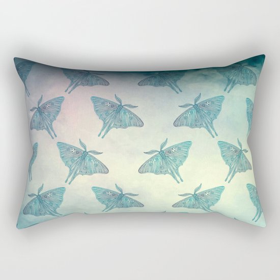 Moth Pattern Rectangular Pillow