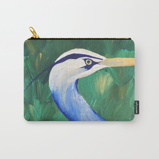 Heron in the Grass Carry-All Pouch
