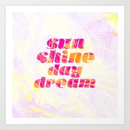sunshine daydream, tie dye Art Print