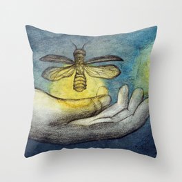 Firefly Hand Throw Pillow