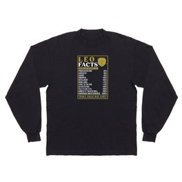 Leo Star Sign Gift Facts Long Sleeve T-shirt