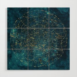 Under Constellations Wood Wall Art