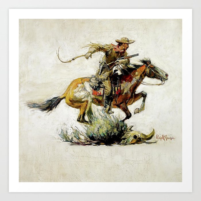 “Winchester Horse and Rider” by Philip R Goodwin Art Print by Patricia