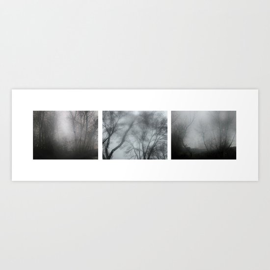 Rainy trees Art Print