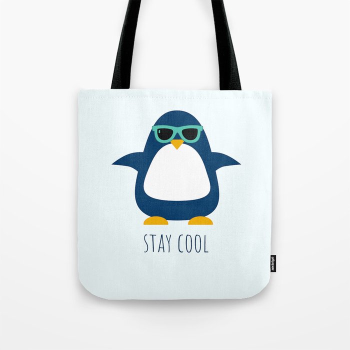 Stay Cool Penguin Tote Bag