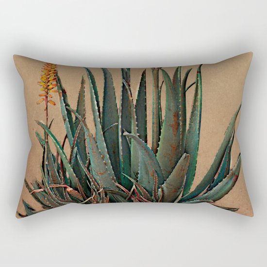 Blooming succulent. Rectangular Pillow
