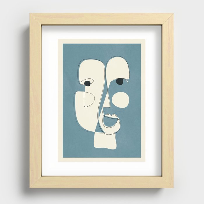 Abstract Face 03 Recessed Framed Print