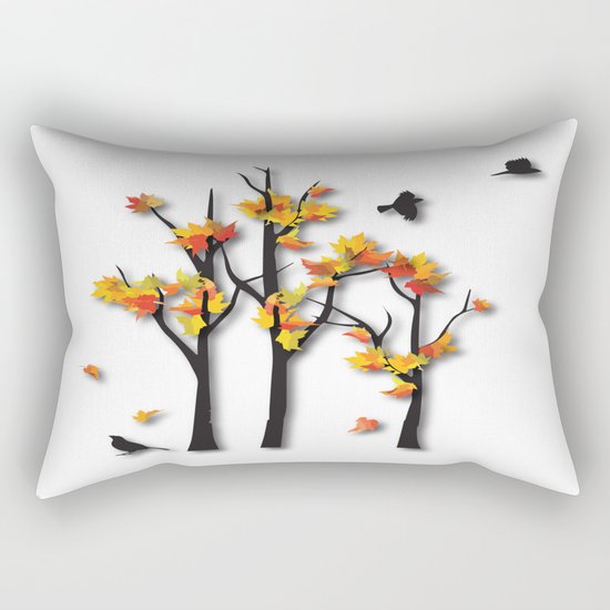 Autumn Trees Rectangular Pillow