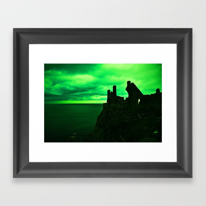 Green sky Framed Art Print