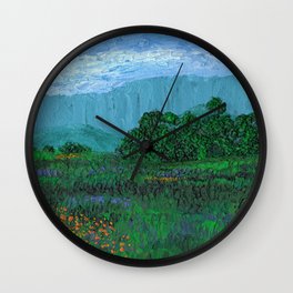 In Bloom Wall Clock | Painting, Modernlandscape, Impressionism, Coldwax, Colorfullandscape, Richcolor, Texture, Landscape, Oilpainting, Oil 