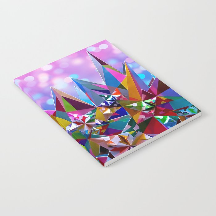 Festive colorful crystals Notebook