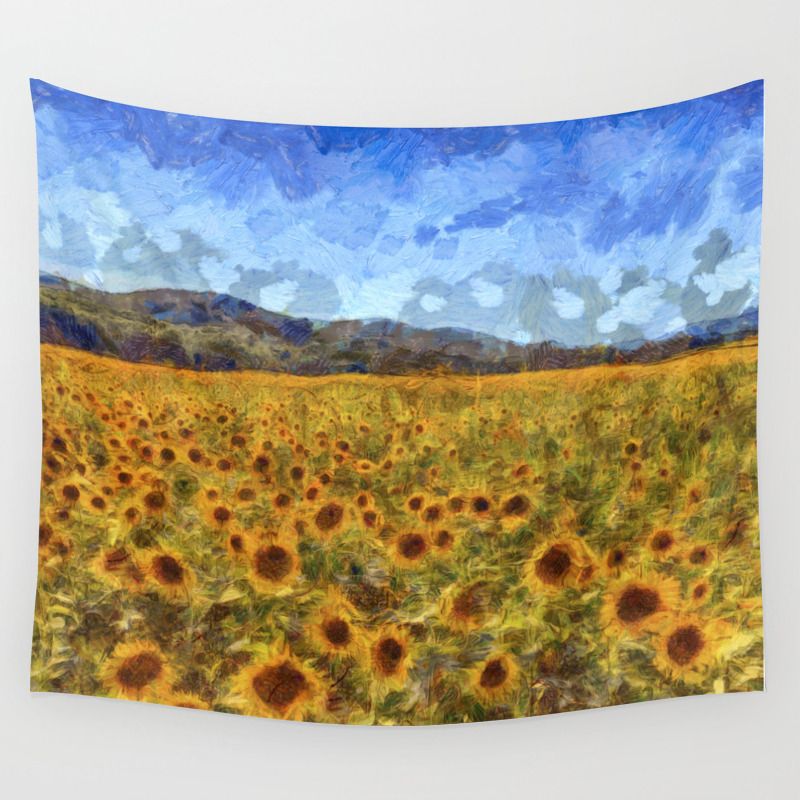 Tapestry Wall Hanging Vincent Van Gogh Sunflowers 