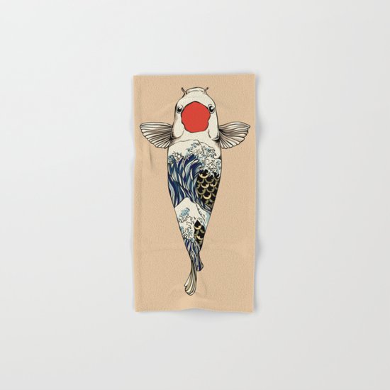 The Great Wave Of Koi Hand & Bath Towel