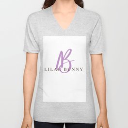 Lilac Bunny V Neck T Shirt