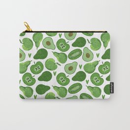 Green fruits and vegetables Carry-All Pouch | Apple, Avocado, Healthy, Pear, Colored Pencil, Vegetarian, Greenery, Greenfood, Eating, Drawing 
