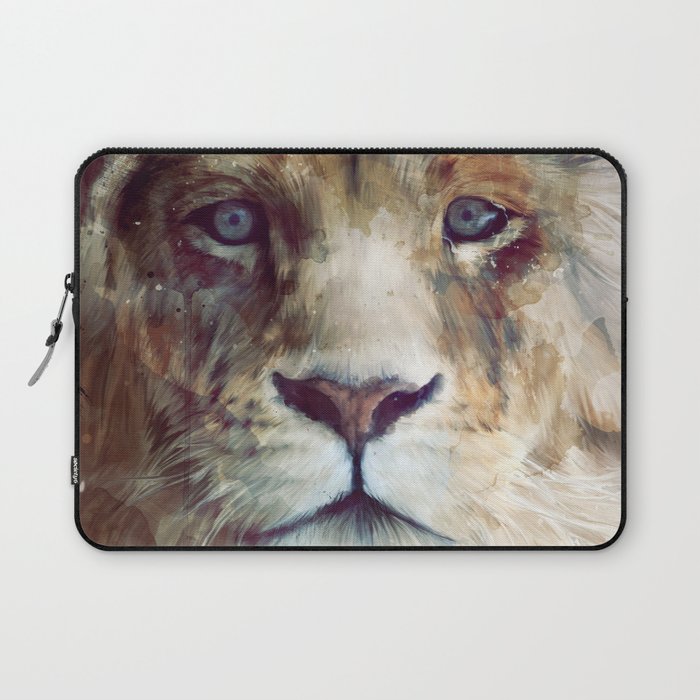 Lion // Majesty Laptop Sleeve by Amy Hamilton  Society6