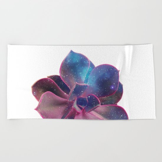 Galactic Succulent Beach Towel