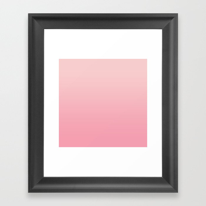 Ombre Millennial Pink Rose Quartz Rose Gold Pink Dogwood Framed Art Print