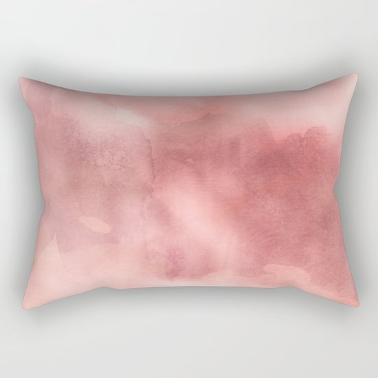 STORMY PINK WATERCOLOUR MARBLE STAIN Rectangular Pillow