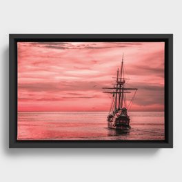 dream sailing boat  Framed Canvas