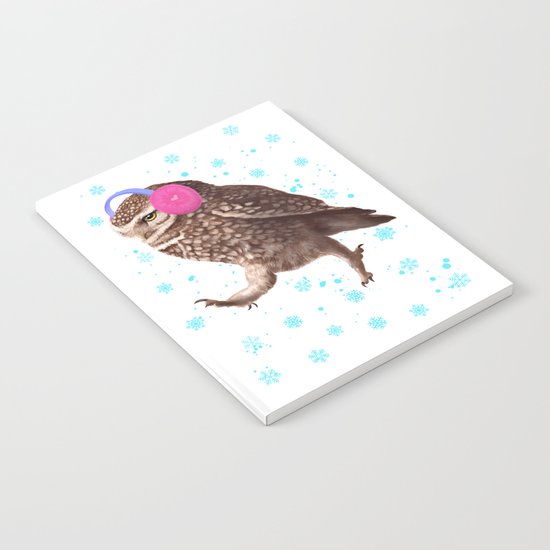 Owl with headphones Notebook