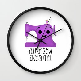 You're Sew Awesome (Sewing Machine) Wall Clock