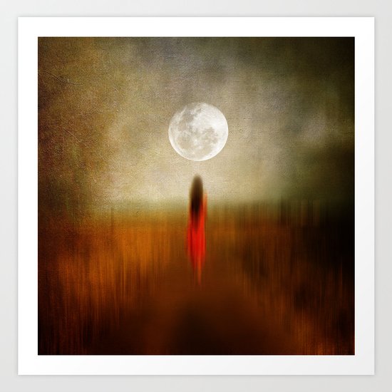 Woman in red. by Viviana Gonzalez Art Print