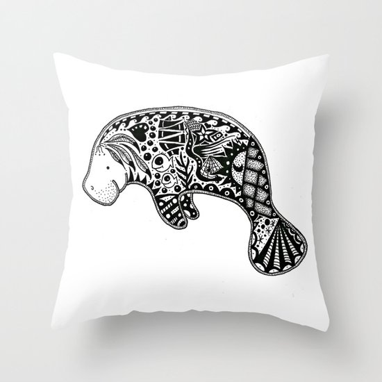 Manatee Throw Pillow